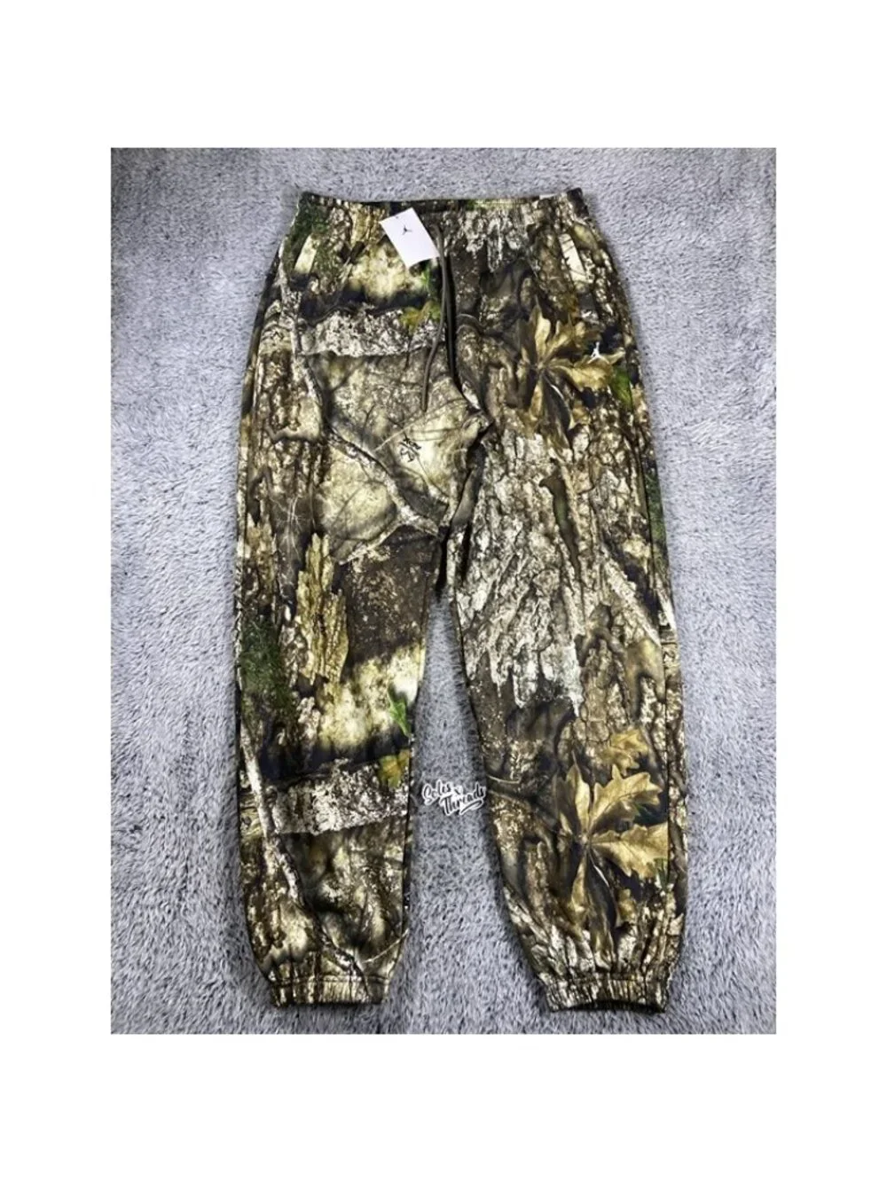 Nike Jordan Brooklyn Fleece Realtree Pants Size Large Men Olive Sail HV1862-222